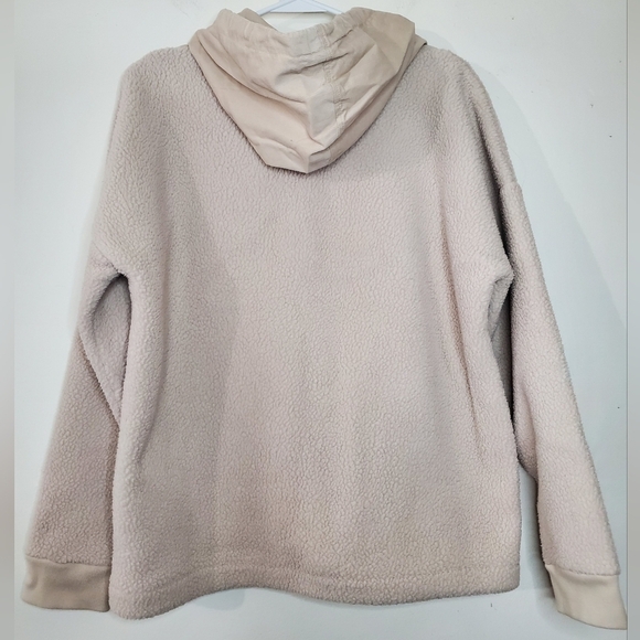 Madewell Re(sourced) Fleece Button Front Hoodie Sweatshirt Size Medium - Picture 12 of 16